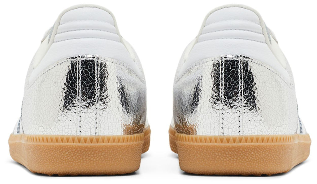 adidas Samba OG Silver Metallic Cracked Leather (Women's)