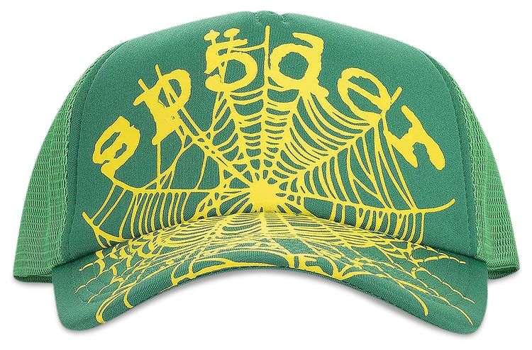 Sp5der OG Web V2 Trucker Hat - Slime Green