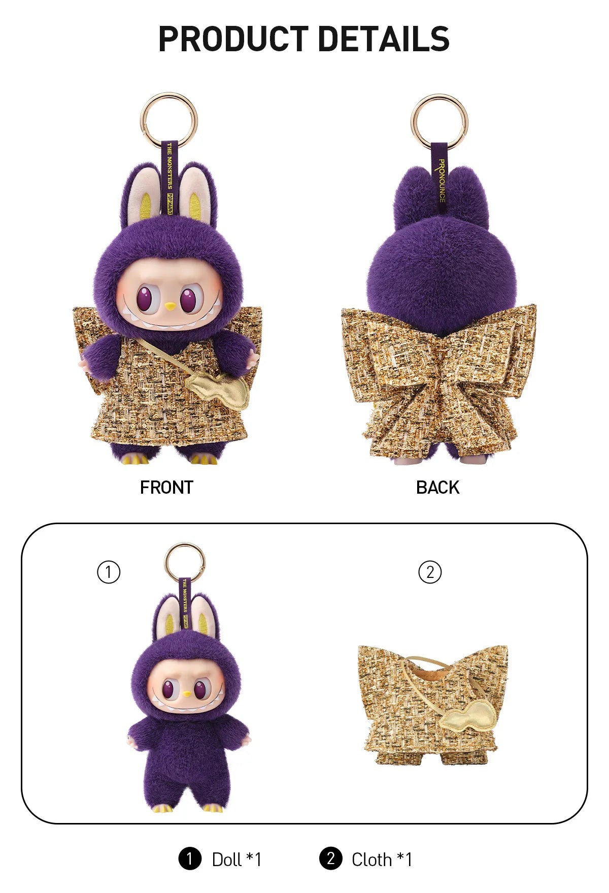 Pop Mart Labubu x Pronounce Wings of Fortune Vinyl Plush Hanging Card