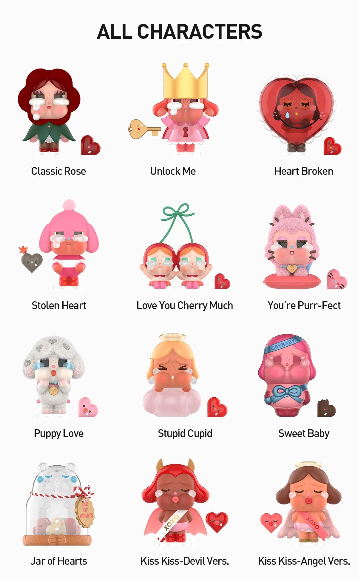 Pop Mart CryBaby Crying For Love Series Figures Single Blind Box