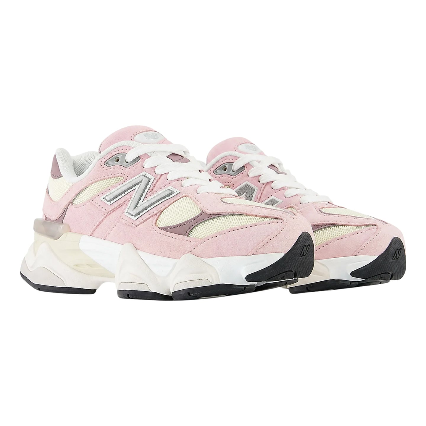 New Balance NB 9060 Soft And Comfortable Abrasion Resistant Low top Kids' Running Shoes Pink/White