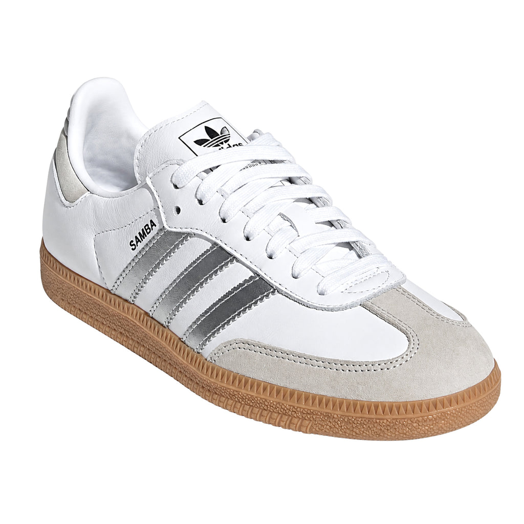 adidas Samba OG White Silver Metallic Grey (Women's)