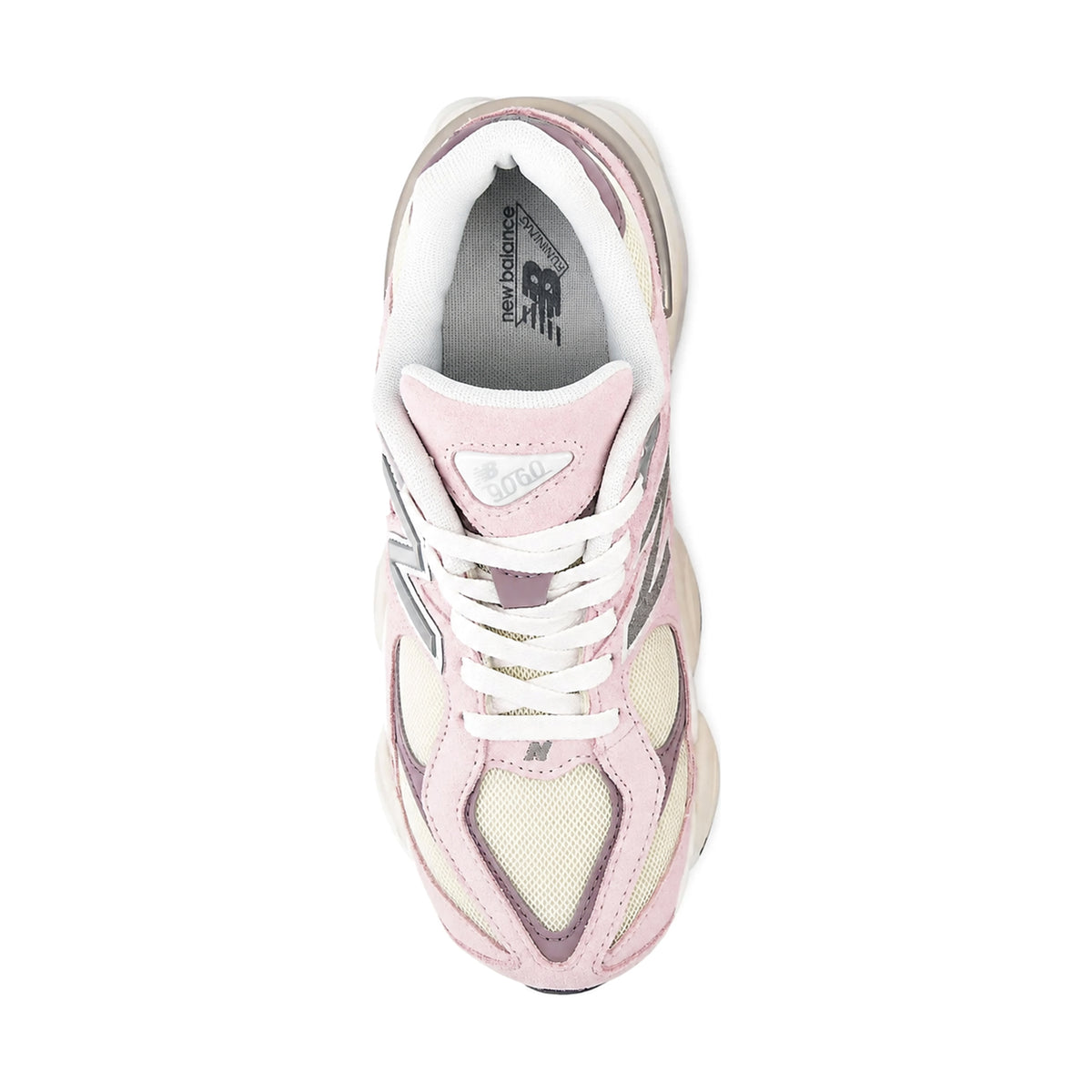 New Balance NB 9060 Soft And Comfortable Abrasion Resistant Low top Kids' Running Shoes Pink/White