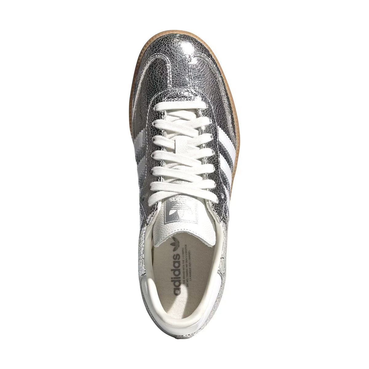 adidas Samba OG Silver Metallic Cracked Leather (Women's)