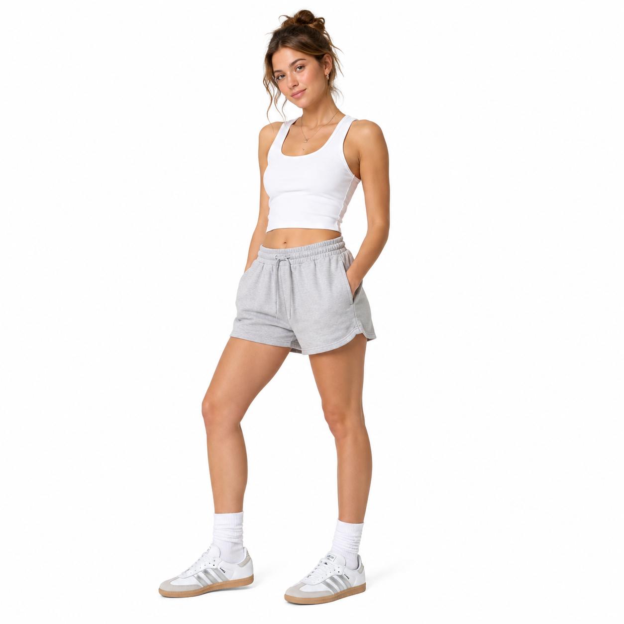 adidas Samba OG White Silver Metallic Grey (Women's)