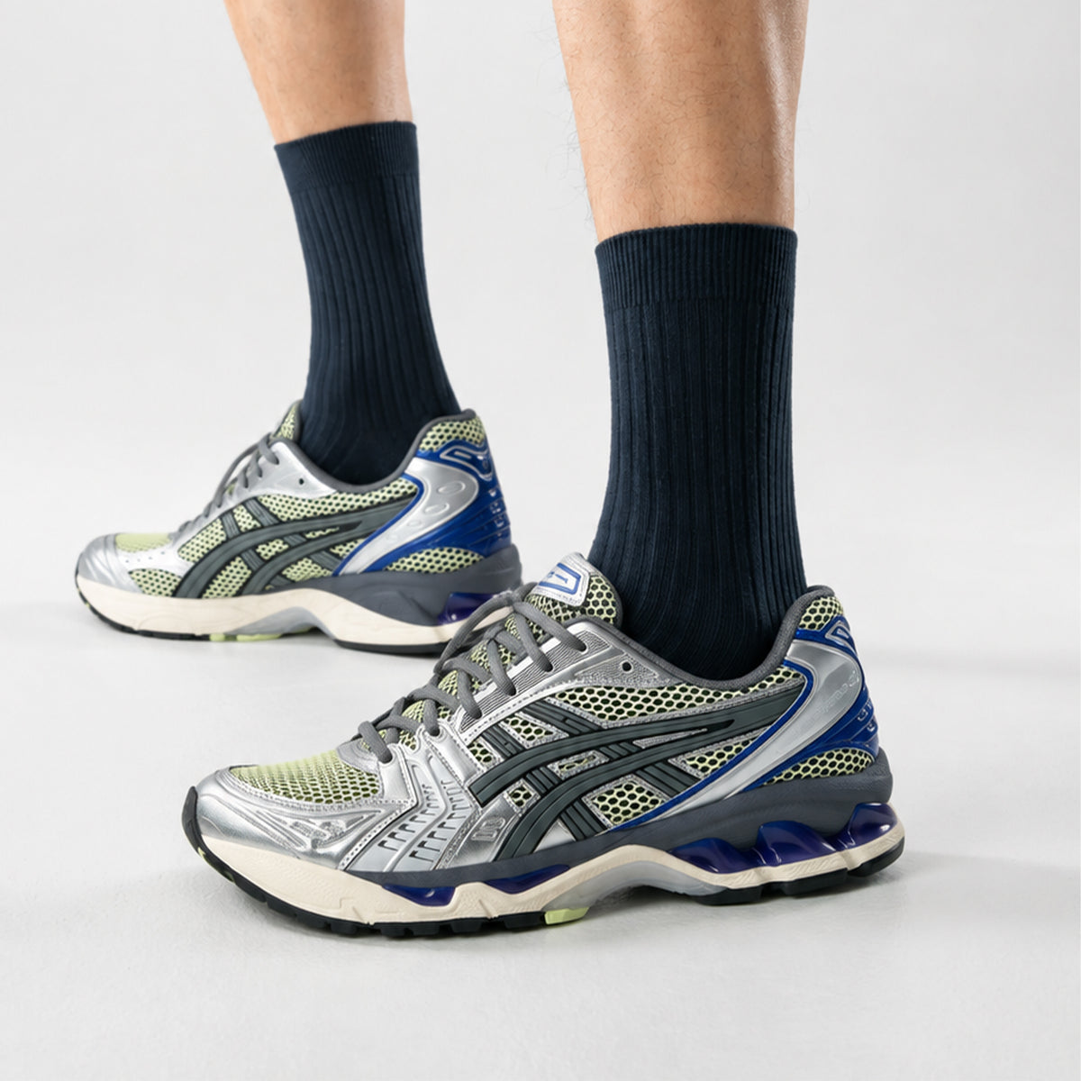 ASICS Gel-Kayano 14 Soft Yellow Asics Blue