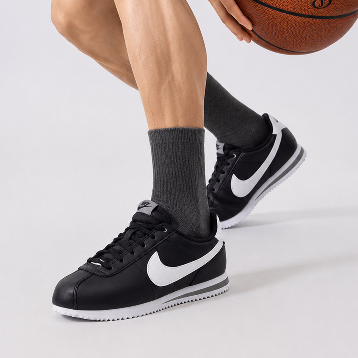 Nike Cortez Black Cool Grey White (GS)