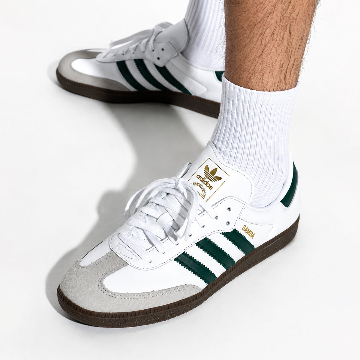 adidas Samba OG Cloud White Collegiate Green