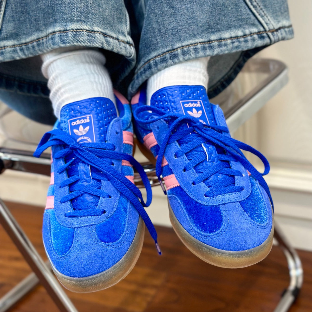 adidas Gazelle Indoor Blue Semi Pink Spark (Women's)