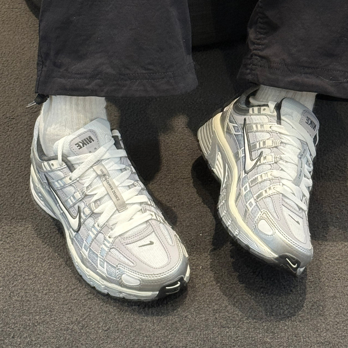 Nike P-6000 Metallic Silver Summit White-Wolf Grey