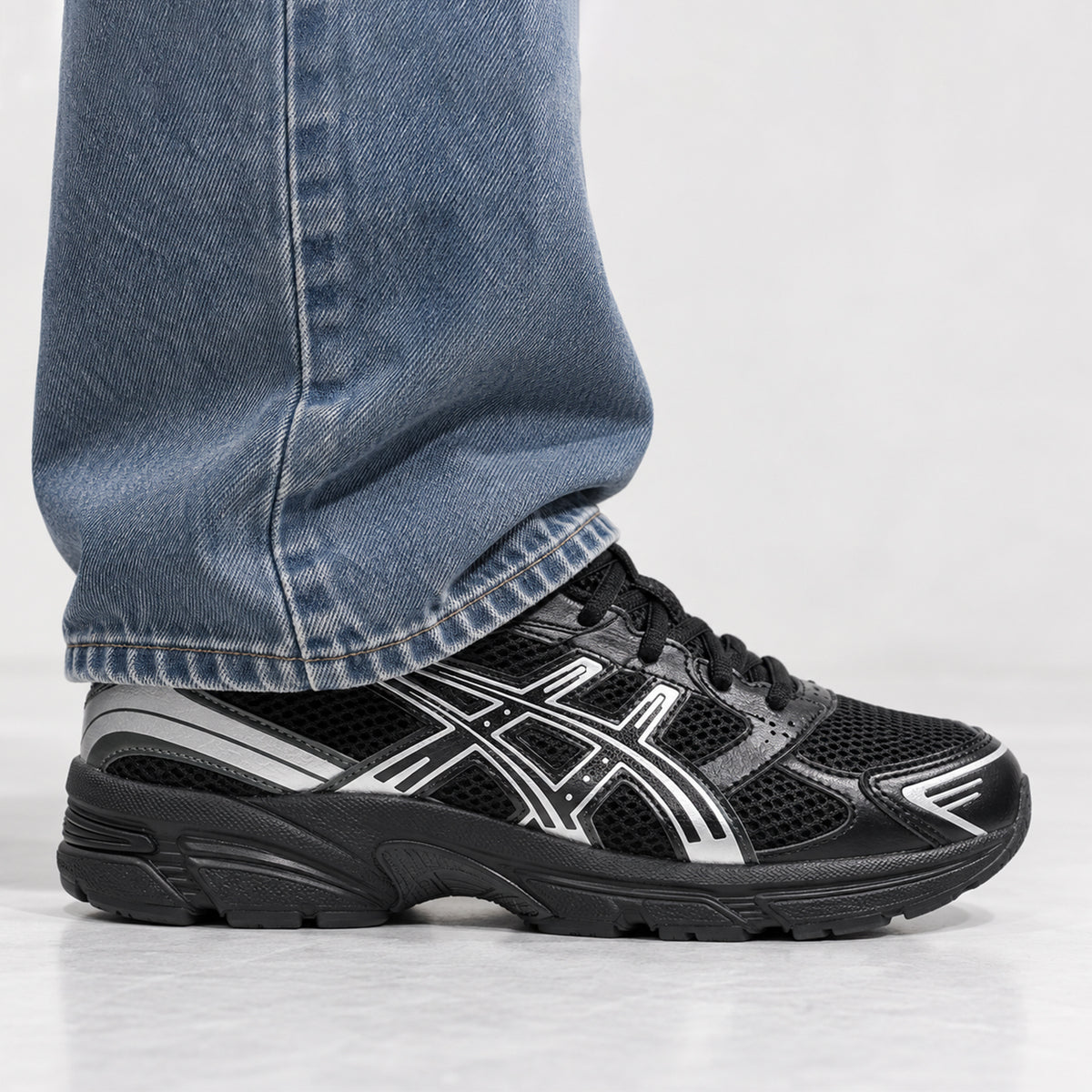 ASICS Gel-1130 Black Pure Silver (GS)