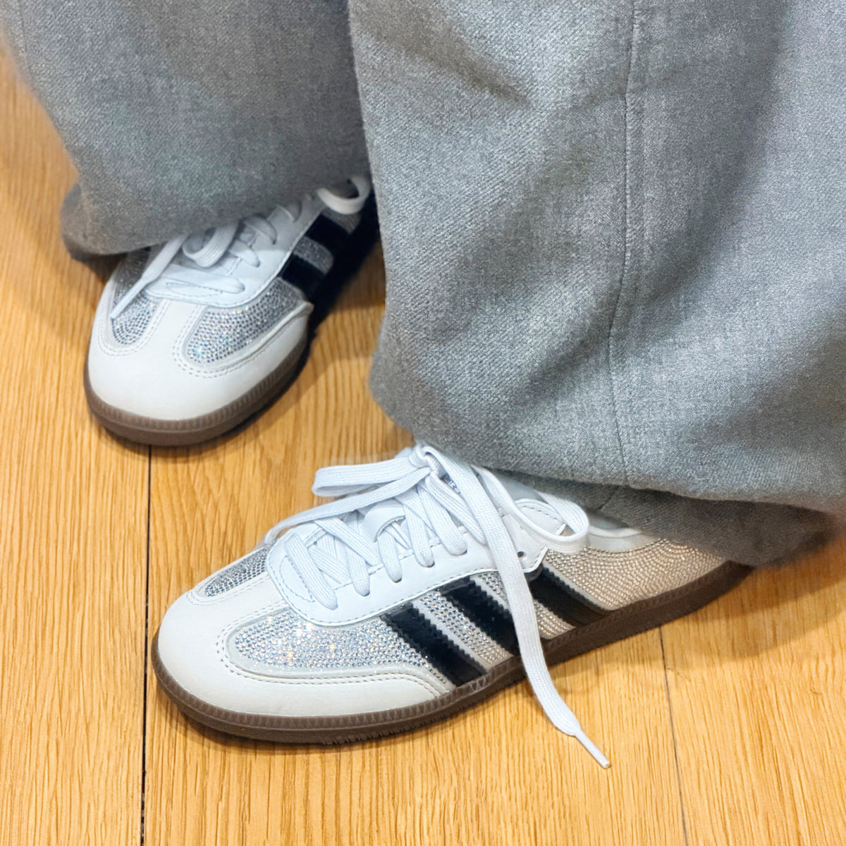adidas Samba OG Rhinestone Crystal White Silver (Women's)