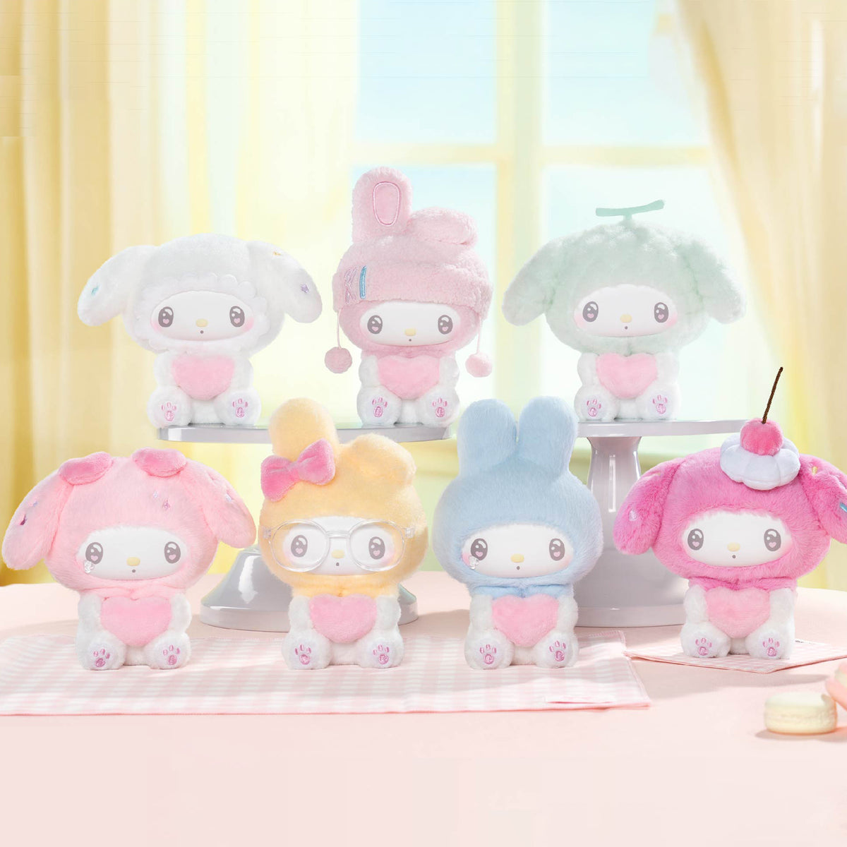 TOPTOY Sanrio 50th Anniversary Milk Candy Series Plush Keychains Gift Blind Box
