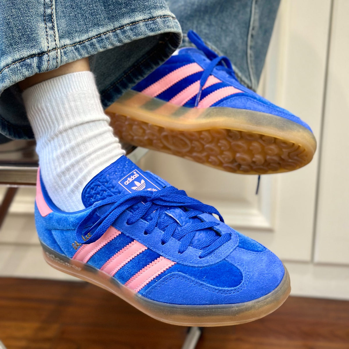 adidas Gazelle Indoor Blue Semi Pink Spark (Women's)