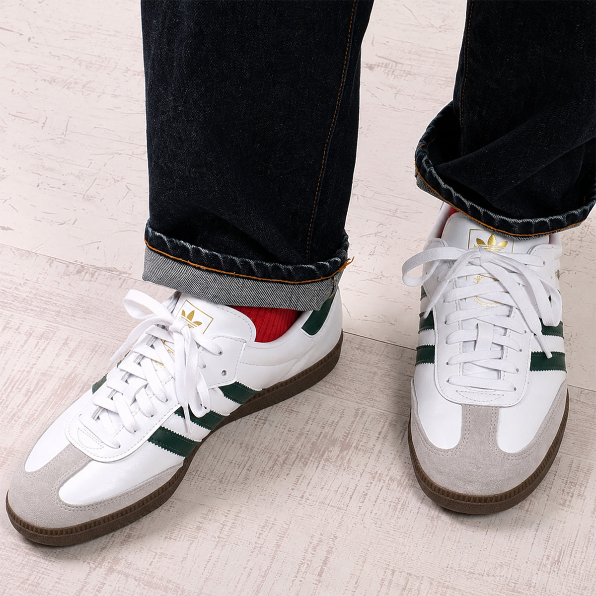 adidas Samba OG Cloud White Collegiate Green