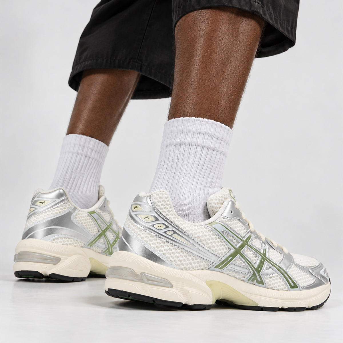ASICS Gel 1130 Running Shoes Unisex Low Top Silver White Green