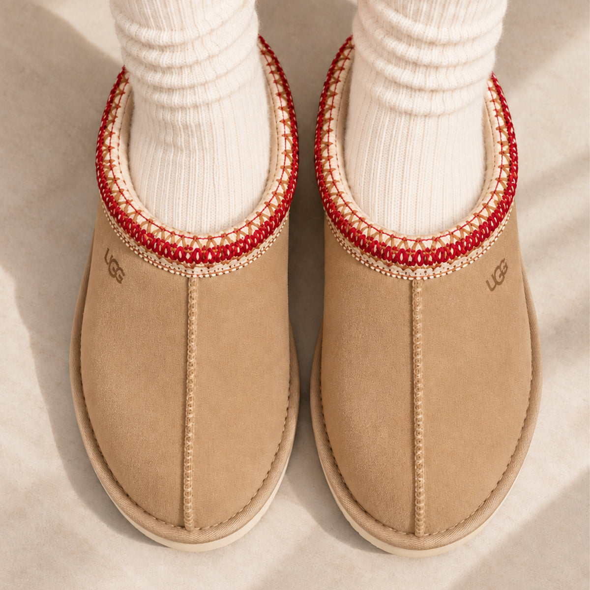 UGG Tasman II Slipper Sand Dark Cherry (Women's)