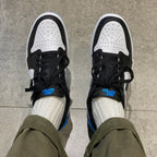 Jordan 1 Retro Low OG Black Dark Powder Blue