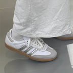 adidas Samba OG White Silver Metallic Grey (Women's)