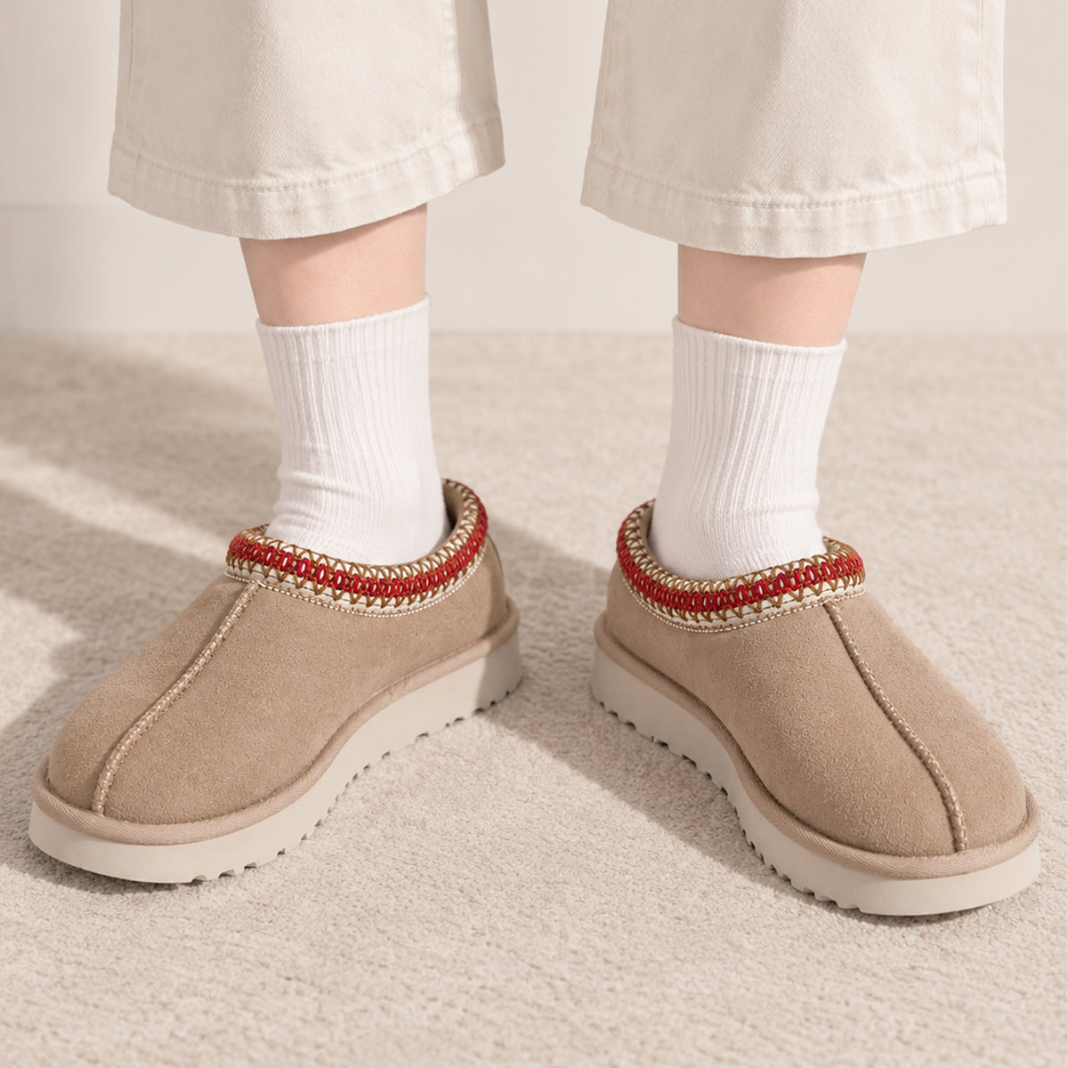 UGG Tasman Slipper Sand Dark Cherry (Women's)