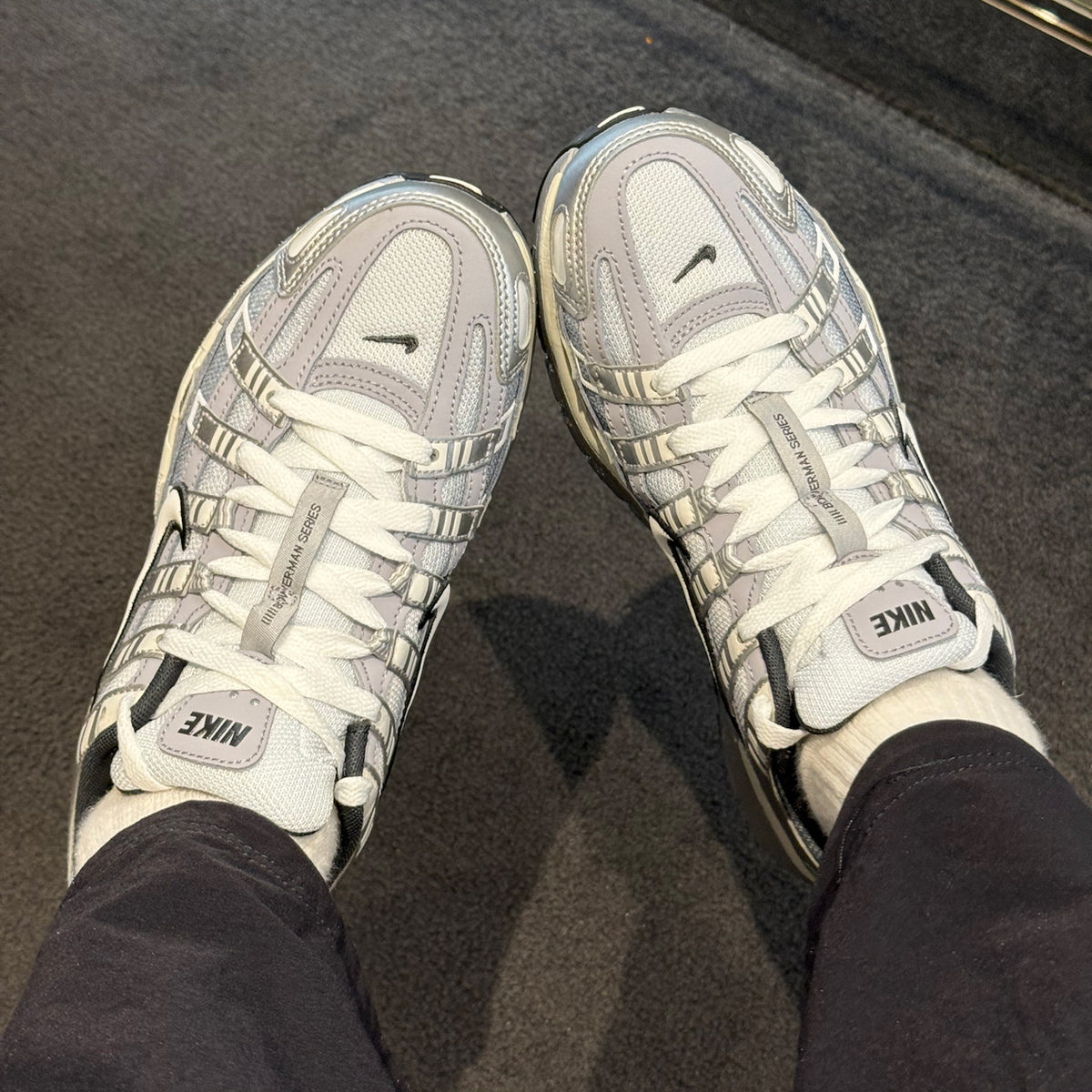 Nike P-6000 Metallic Silver Summit White-Wolf Grey