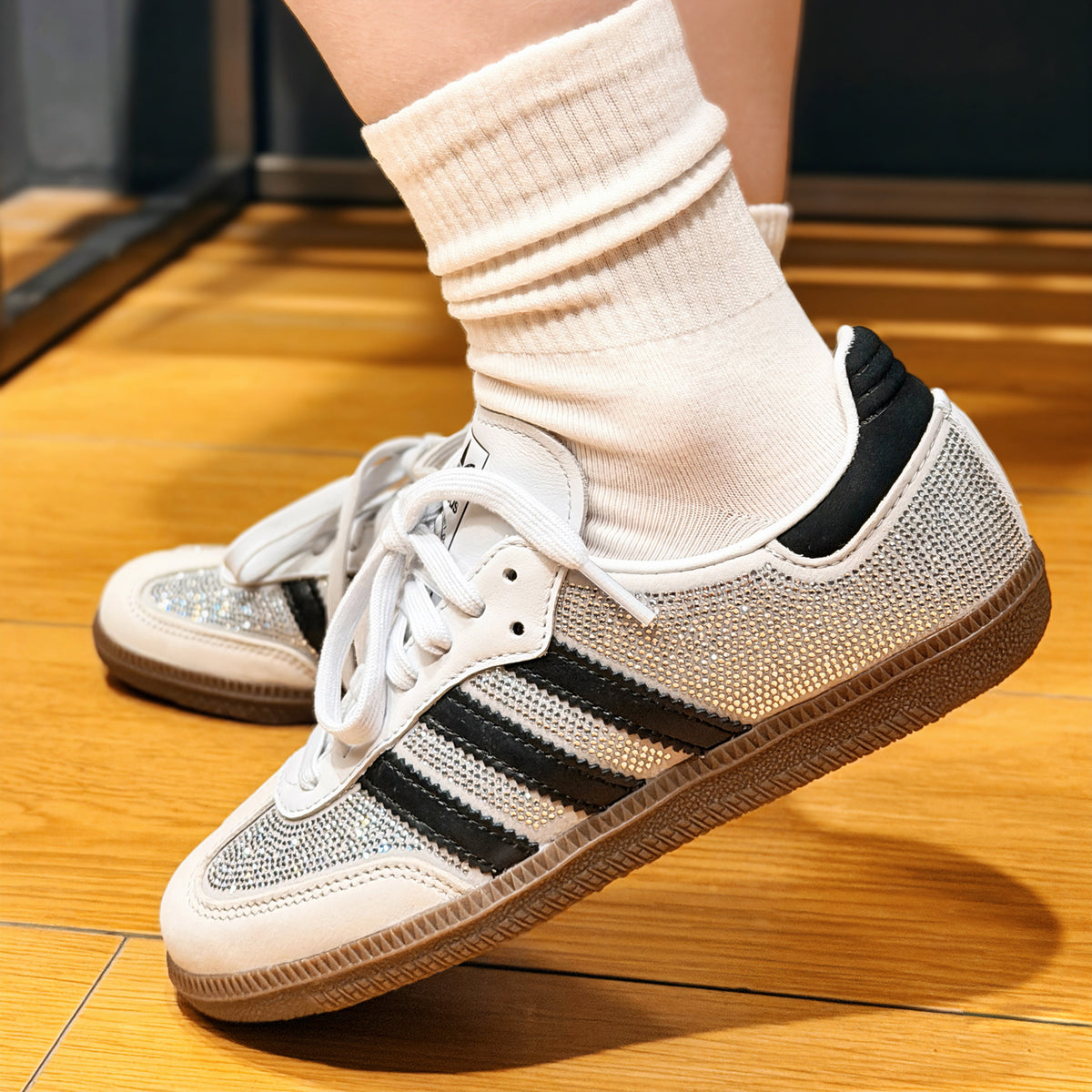 adidas Samba OG Rhinestone Crystal White Silver (Women's)
