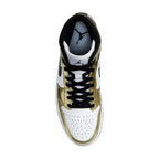 Jordan 1 Mid Metallic Gold Black White