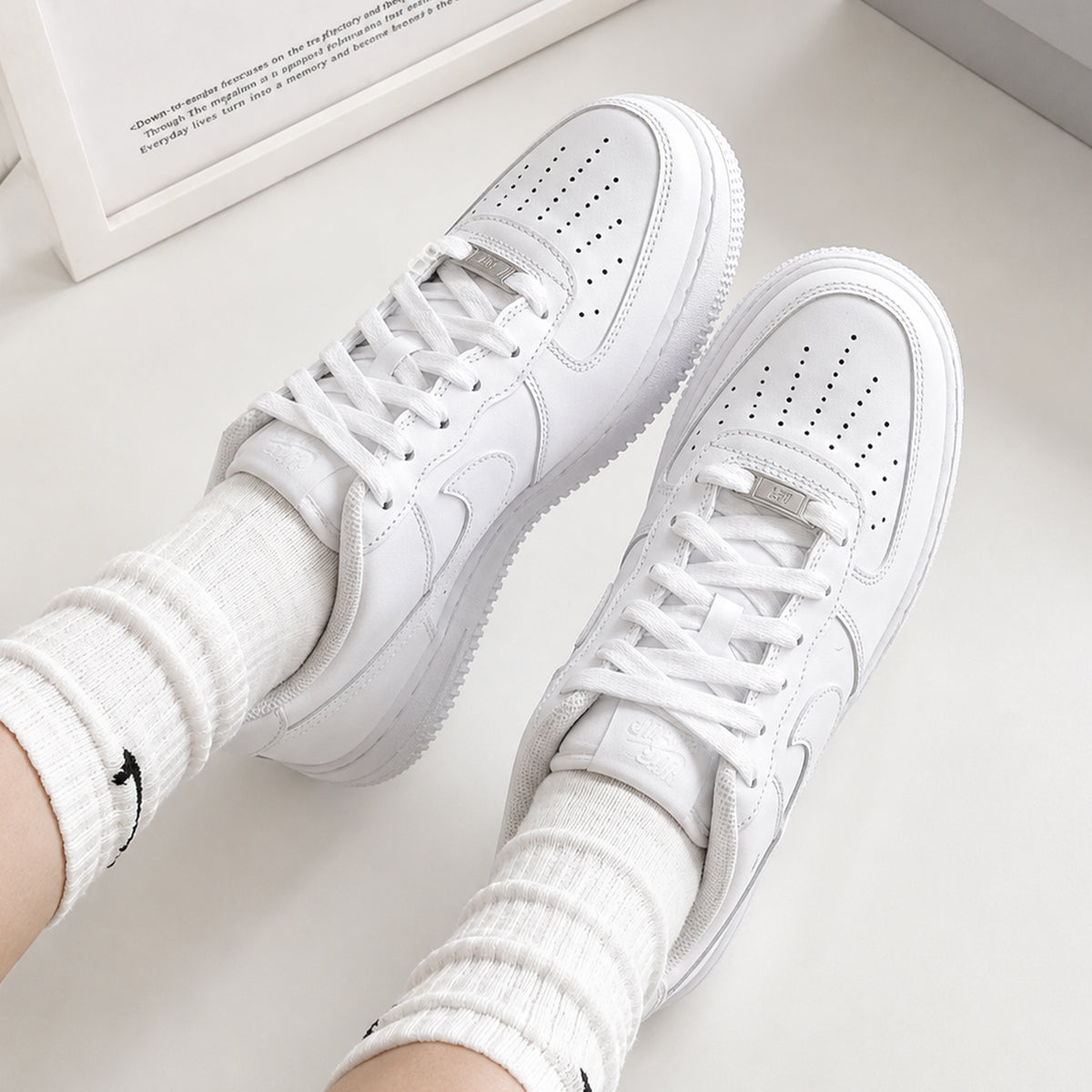 Nike Air Force 1 Low LE Triple White (GS)