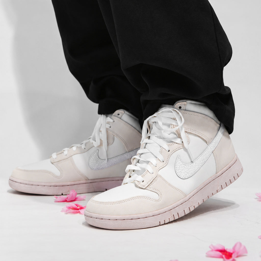 Nike Dunk High Retro PRM Cracked Leather Swoosh