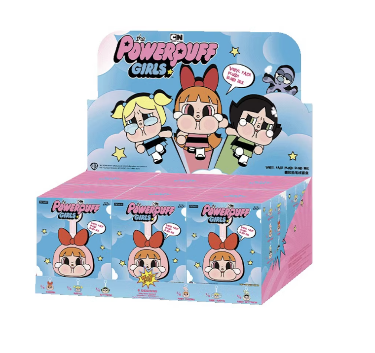 Pop Mart CryBaby x Powerpuff Girls Series Vinyl Face Plush Sealed Case (6 Blind Boxes)
