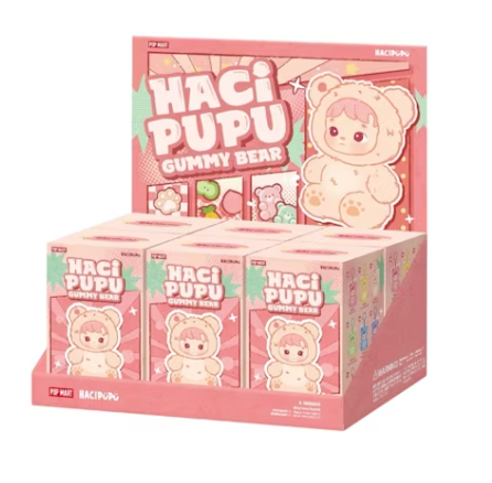 Pop Mart HACIPUPU Gummy Bear Series Vinyl Plush Pendant Sealed Case (6 Blind Box)