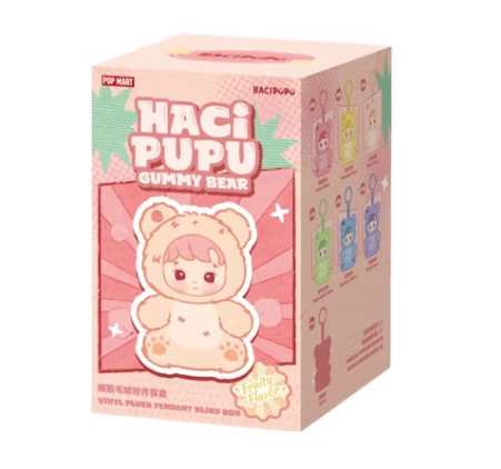 Pop Mart HACIPUPU Gummy Bear Series Vinyl Plush Pendant Single Blind Box