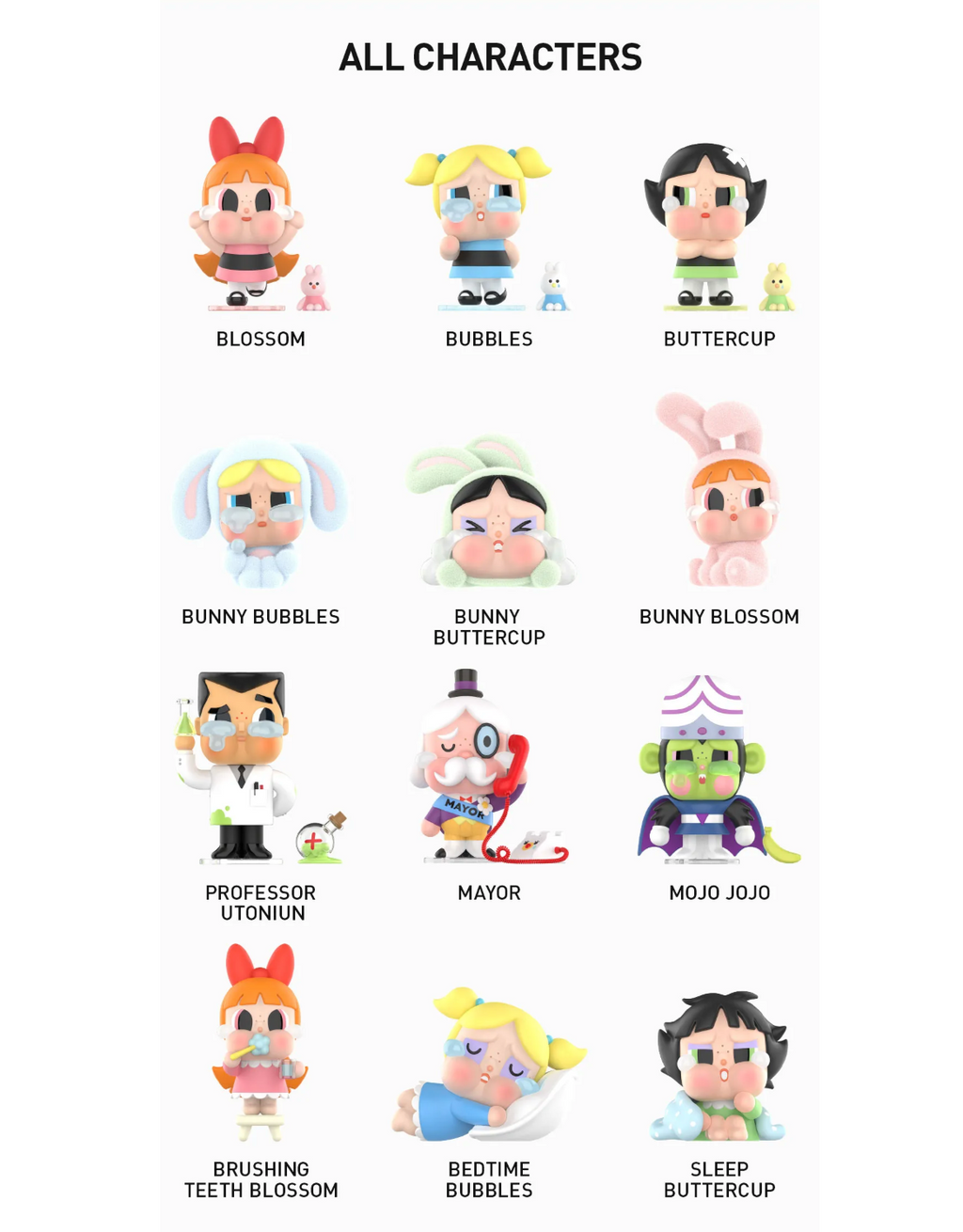 Pop Mart CryBaby x Powerpuff Girls Figures Sealed Case (12 Blind Box)