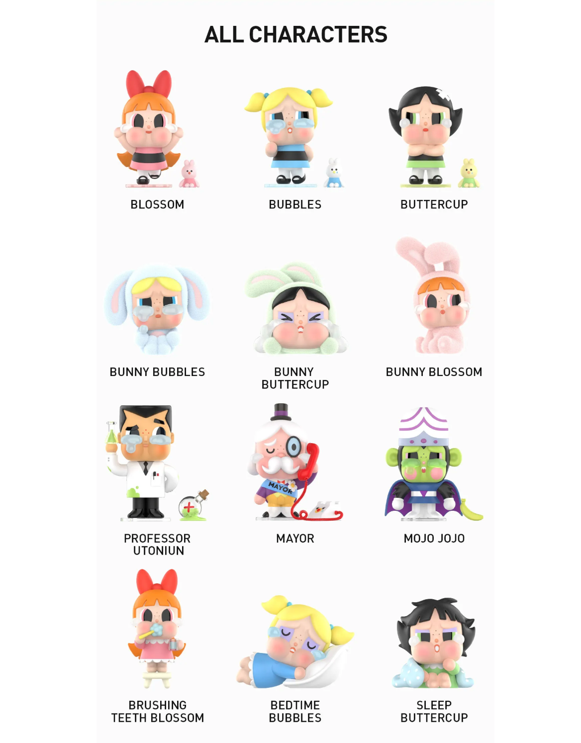 Pop Mart CryBaby x Powerpuff Girls Figures Sealed Case (12 Blind Box)