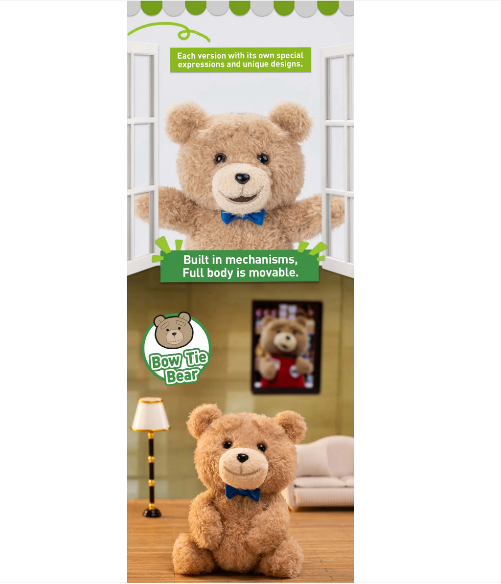 Pop Mart Ted2 Teddy Bear Action Plush Pendant