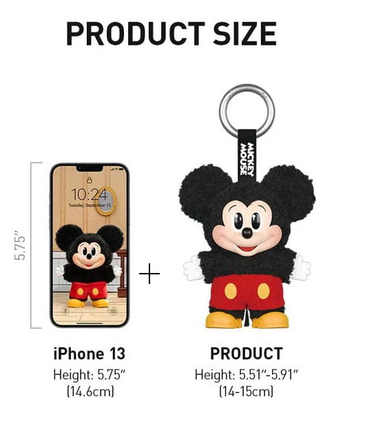 Pop Mart Disney Mickey Family Together Series Plush Keychain