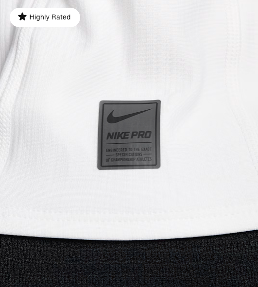 Nike Pro Hyperwarm Hood White