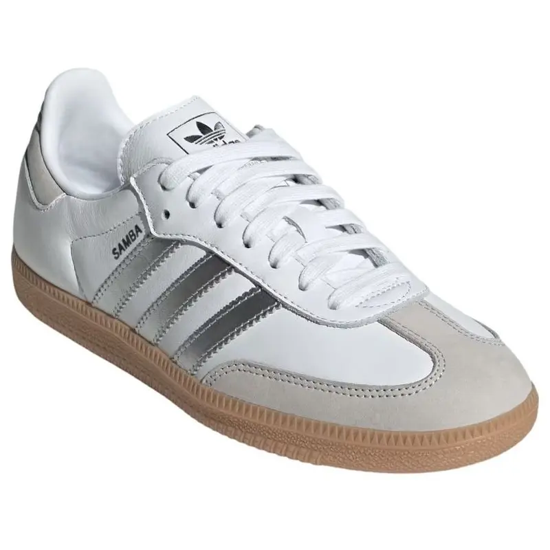 adidas Samba OG White Silver Metallic Grey (Women's)