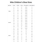 Nike Children's Shoe Sizes