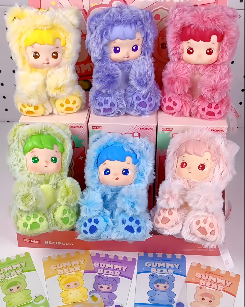 Pop Mart HACIPUPU Gummy Bear Series Vinyl Plush Pendant Single Blind Box